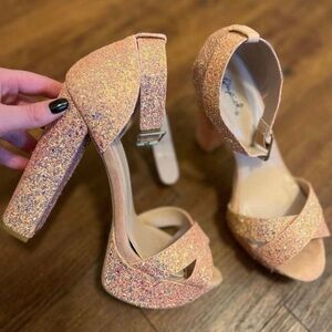 Glitter Platform Heels